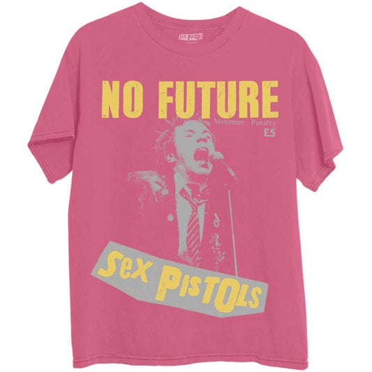 Pink - Front - Sex Pistols Unisex Adult No Future Cotton T-Shirt