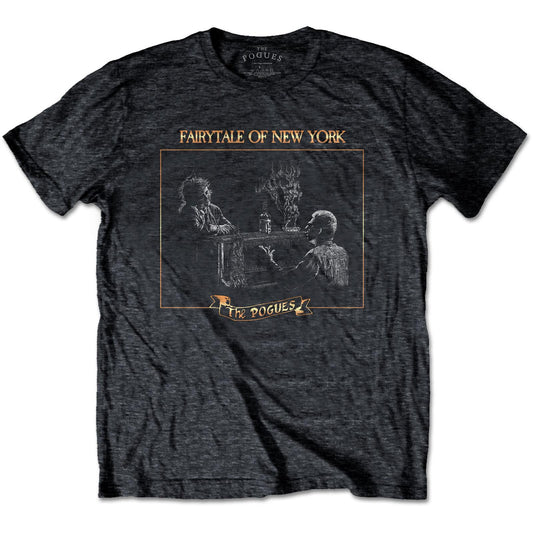 Heather Grey - Front - The Pogues Unisex Adult Fairytale Piano Heather T-Shirt