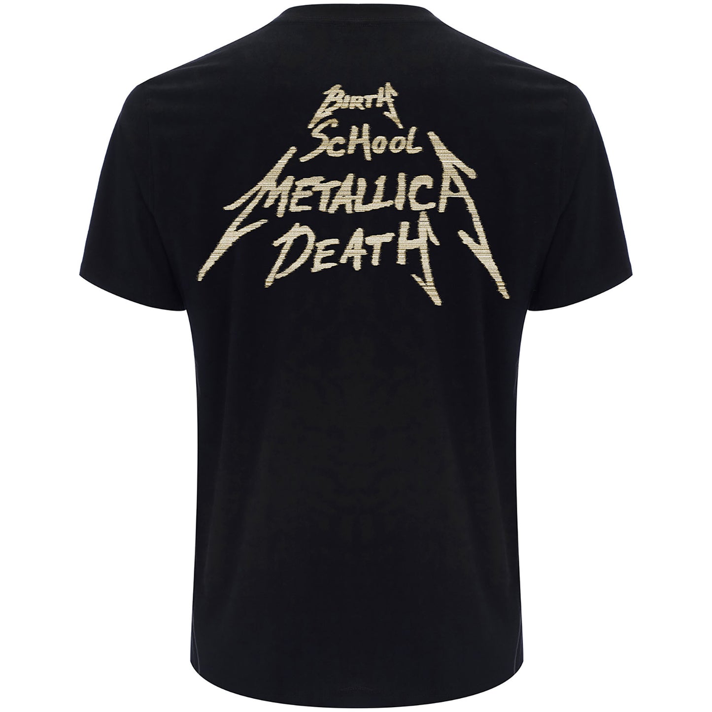 Black - Back - Metallica Unisex Adult Birth Death Crossed Arms Cotton T-Shirt