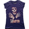 Purple - Front - Misfits Womens-Ladies Hands Cotton T-Shirt