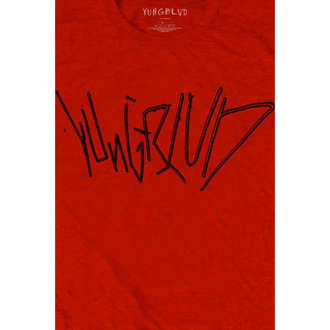 Red - Side - Yungblud Unisex Adult Life On Mars Back Print T-Shirt