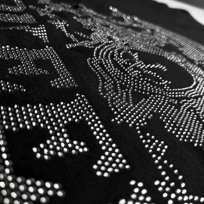 Black - Side - Queen Unisex Adult Embellished T-Shirt