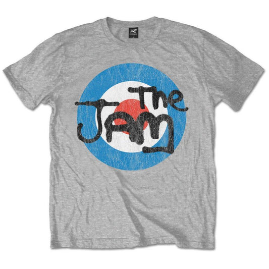 Grey - Front - The Jam Unisex Adult Vintage Cotton Logo T-Shirt
