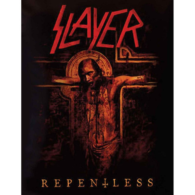 Black - Side - Slayer Unisex Adult Crucifix Cotton T-Shirt