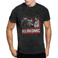 Black - Front - Run DMC Unisex Adult Gradient Bars T-Shirt