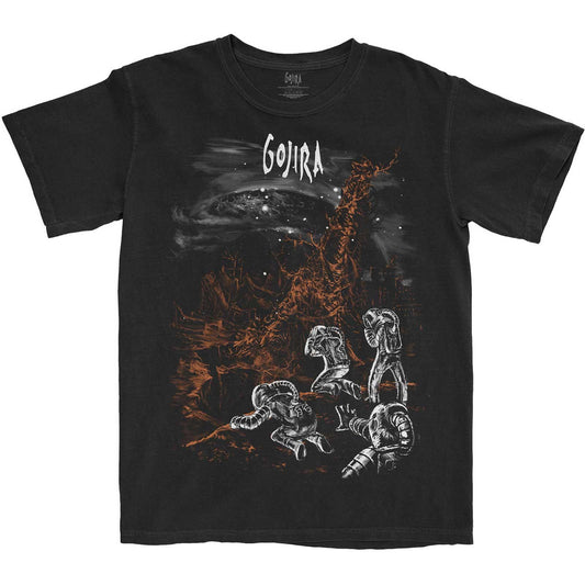 Black - Front - Gojira Unisex Adult Eiffel Falls T-Shirt