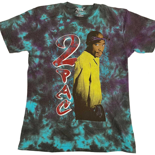 Blue - Front - Tupac Shakur Unisex Adult Vintage T-Shirt