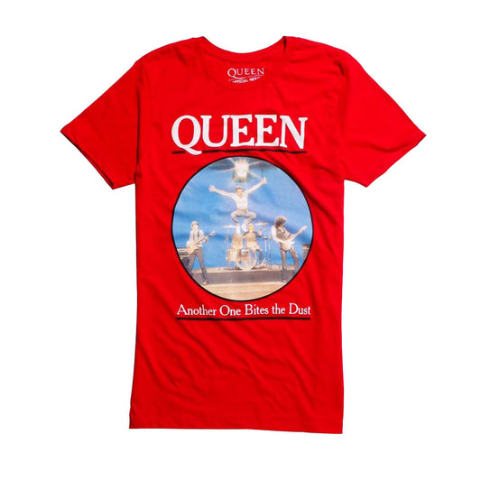 Red - Front - Queen Childrens-Kids Another Bites The Dust T-Shirt