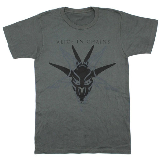 Charcoal Grey - Front - Alice In Chains Unisex Adult Skull Cotton T-Shirt