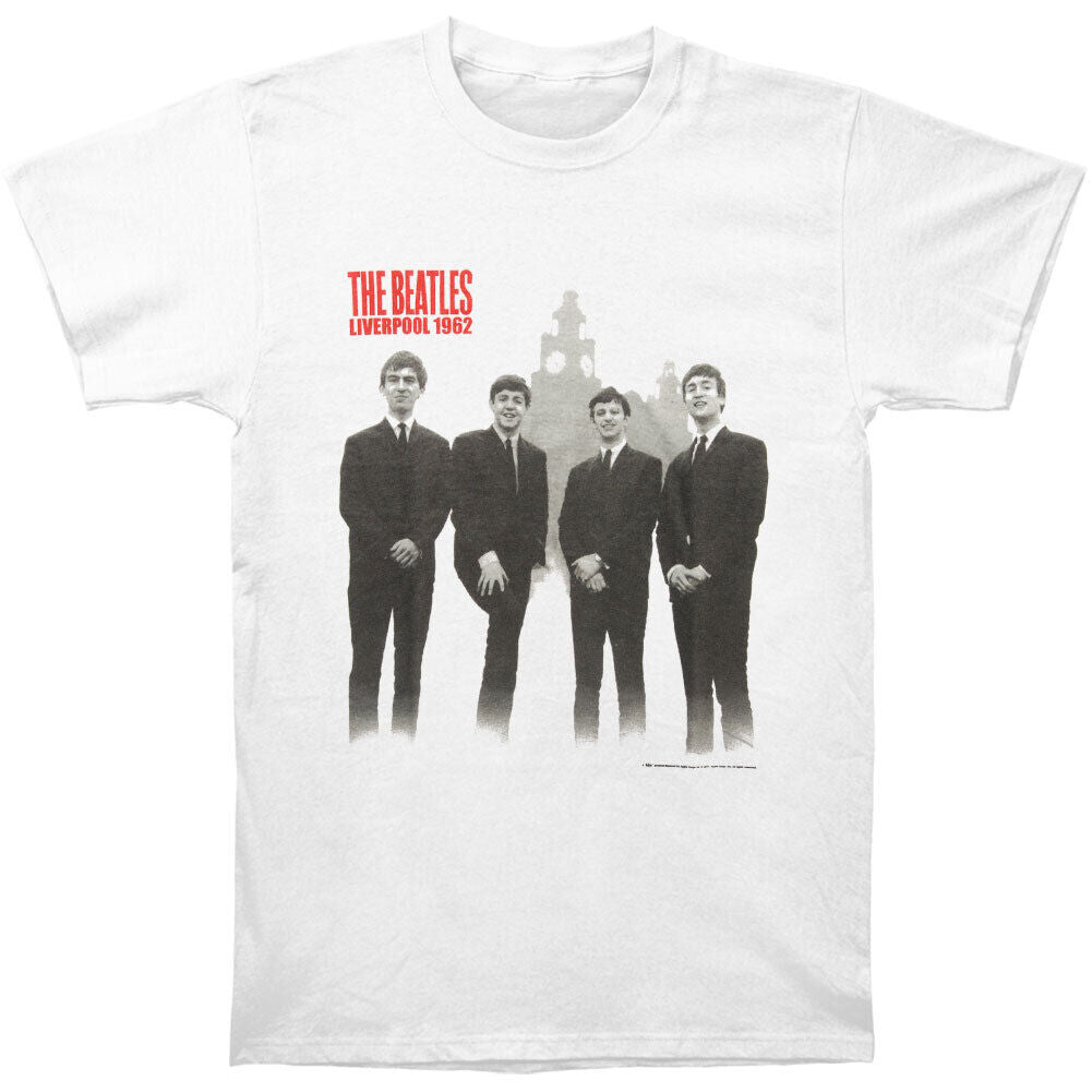 White - Front - The Beatles Unisex Adult In Liverpool T-Shirt