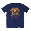 Navy Blue - Front - Queen Unisex Adult Classic Crest T-Shirt