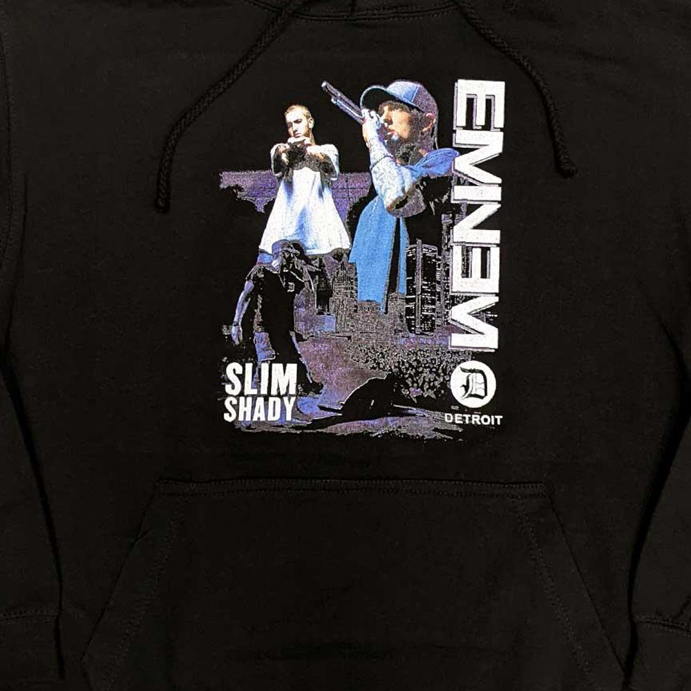 Black - Back - Eminem Unisex Adult Detroit Pullover Hoodie