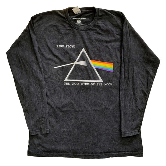 Black - Front - Pink Floyd Unisex Adult Dip Dye Cotton T-Shirt