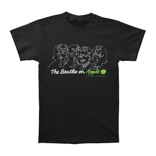 Black - Front - The Beatles Womens-Ladies On Apple Back Print T-Shirt