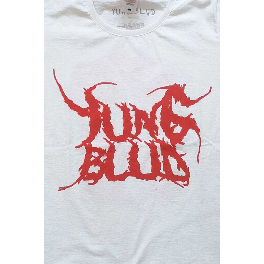 White - Side - Yungblud Womens-Ladies Deadhappy Back Print Cotton T-Shirt