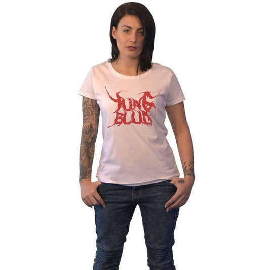 White - Front - Yungblud Womens-Ladies Deadhappy Back Print Cotton T-Shirt