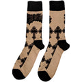 Sand-Black - Back - Tupac Shakur Unisex Adult Cross Ankle Socks