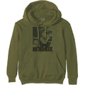 Khaki Green - Front - Jimi Hendrix Unisex Adult Let Me Live Hoodie