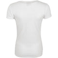 White - Back - The Beatles Womens-Ladies Abbey Road Logo T-Shirt
