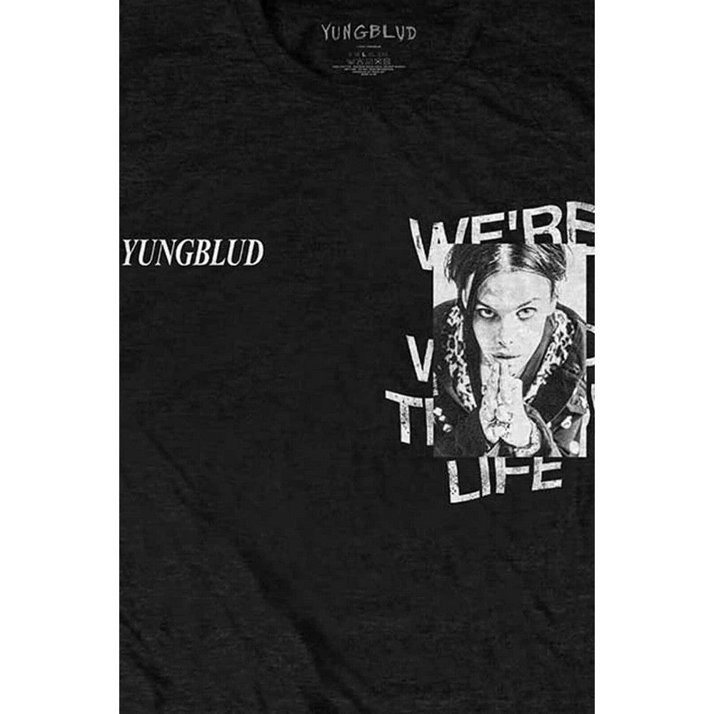 Black - Side - Yungblud Unisex Adult Weird Time Of Life Back Print Cotton T-Shirt