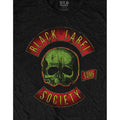 Black-Red-Green - Side - Black Label Society Unisex Adult Skull Logo T-Shirt