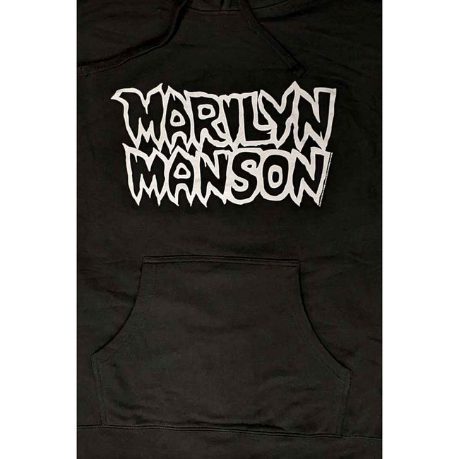 Black - Side - Marilyn Manson Unisex Adult Logo Pullover Hoodie