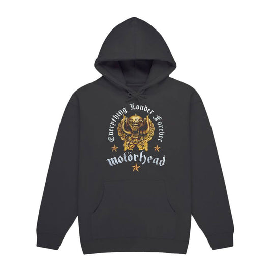 Charcoal Grey - Front - Motorhead Unisex Adult Everything Louder Forever Hoodie