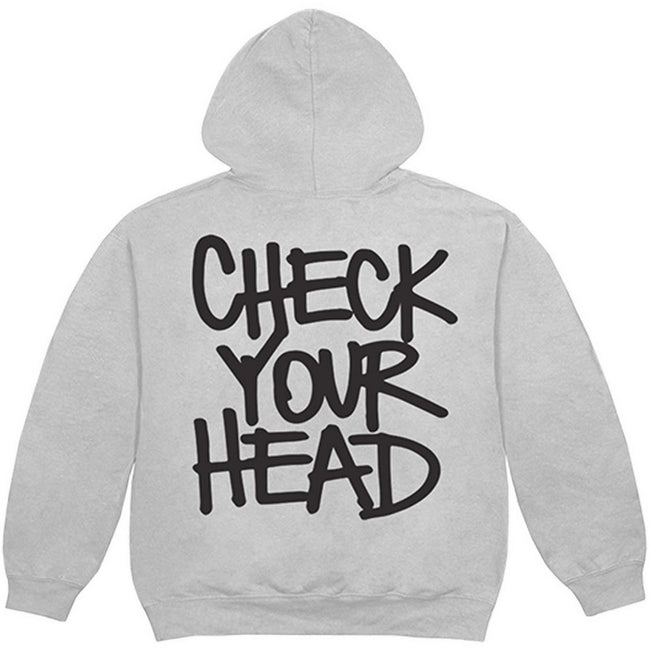 Grey - Back - Beastie Boys Unisex Adult Check Your Head Pullover Hoodie