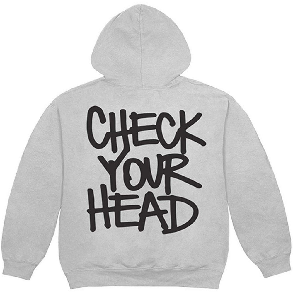 Grey - Back - Beastie Boys Unisex Adult Check Your Head Pullover Hoodie