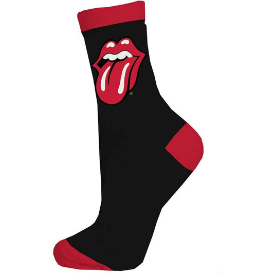 Black-Red - Front - The Rolling Stones Unisex Adult Tongue Ankle Socks