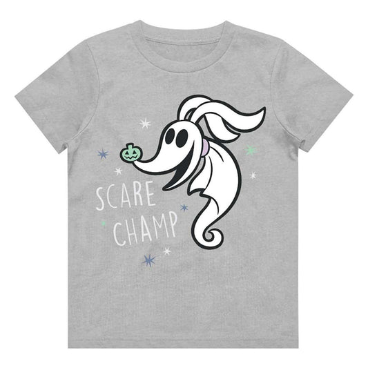 Grey - Front - Nightmare Before Christmas Childrens-Kids Scare Champ T-Shirt