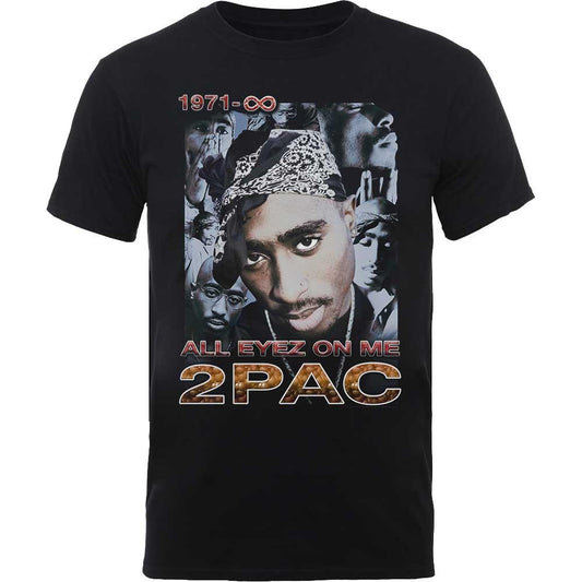 Black - Front - Tupac Shakur Unisex Adult All Eyez 1971 Cotton T-Shirt