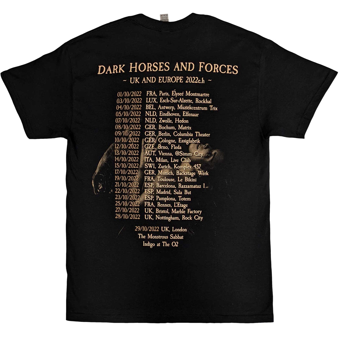 Black - Back - Cradle Of Filth Unisex Adult Dark Horses Back Print Cotton T-Shirt
