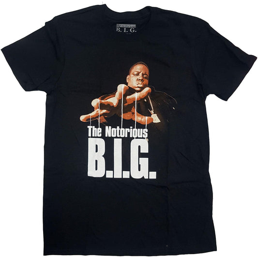 Black - Front - Biggie Smalls Unisex Adult Reachstrings Cotton T-Shirt
