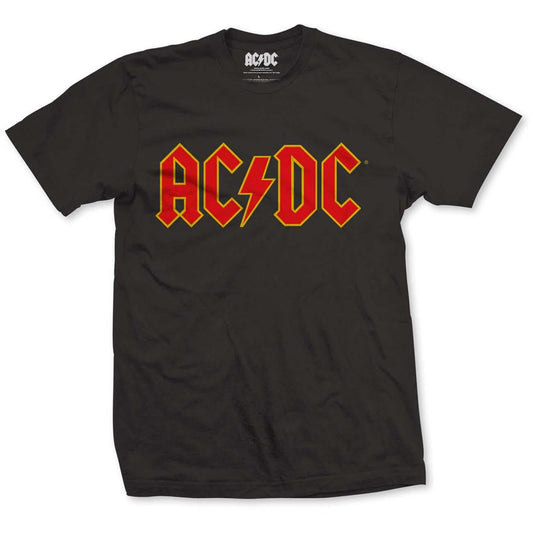 Black - Front - AC-DC Unisex Adult Logo T-Shirt