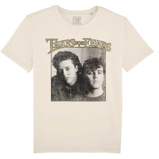 Natural - Front - Tears For Fears Unisex Adult Throwback Photo T-Shirt