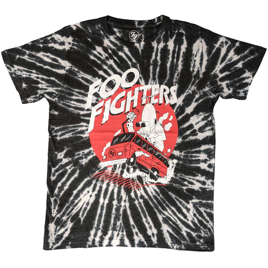 Black - Front - Foo Fighters Unisex Adult Speeding Bus T-Shirt