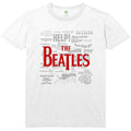 White - Front - The Beatles Unisex Adult Titles Cotton Logo T-Shirt