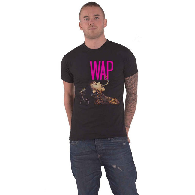 Black - Front - Cardi B Unisex Adult WAP Dripping Snake T-Shirt