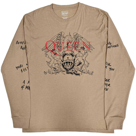 Sand - Front - Queen Unisex Adult Handwritten Long-Sleeved T-Shirt