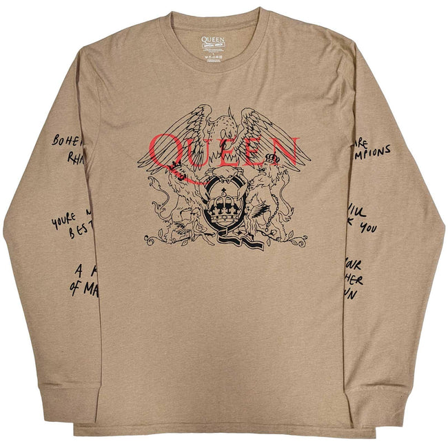Sand - Front - Queen Unisex Adult Handwritten Long-Sleeved T-Shirt
