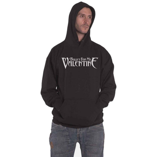 Black - Front - Bullet For My Valentine Unisex Adult Raven Logo Pullover Hoodie
