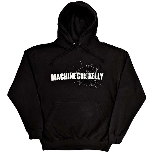 Black - Front - Machine Gun Kelly Unisex Adult Cracked Effect Hoodie