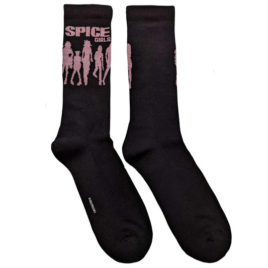 Black - Front - Spice Girls Unisex Adult Silhouette Socks