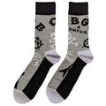 Black-Grey-White - Back - CBGB Unisex Adult Logo Socks