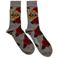 Grey-Red-Green - Front - Guns N Roses Unisex Adult Bullet Roses Socks