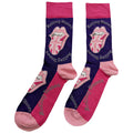 Purple-Pink - Back - The Rolling Stones Unisex Adult UK Tongue Socks