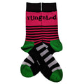Pink-Green-Black - Front - Yungblud Unisex Adult Stripe Logo Socks