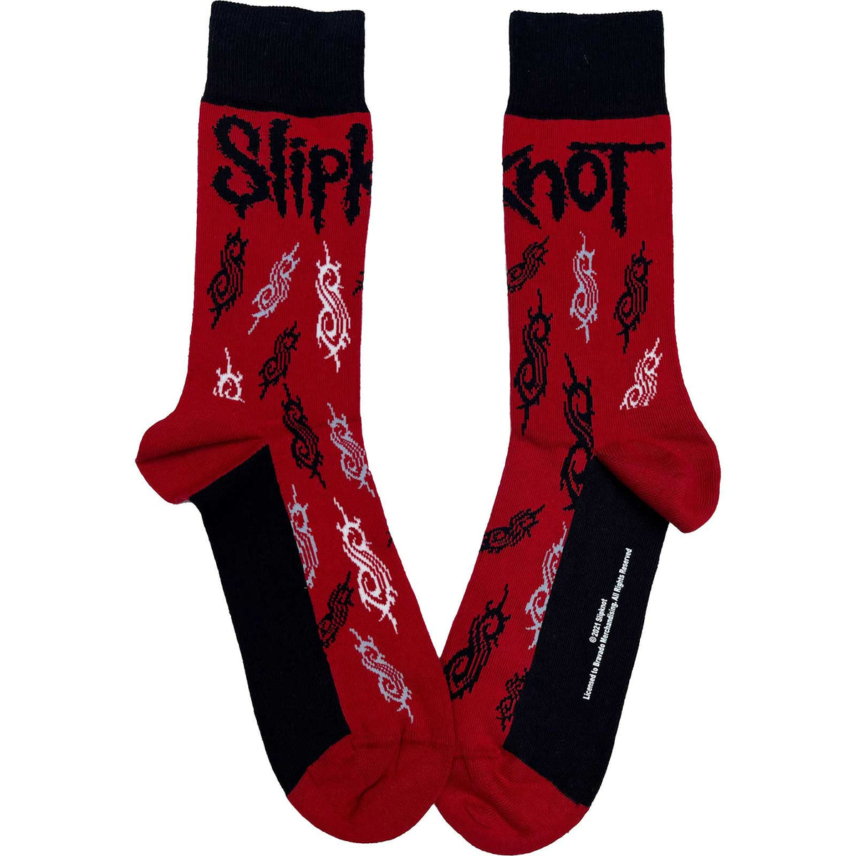 Slipknot Sigil Tribal Red On Black Woven Patch - Official Sew Or Iron On Patch