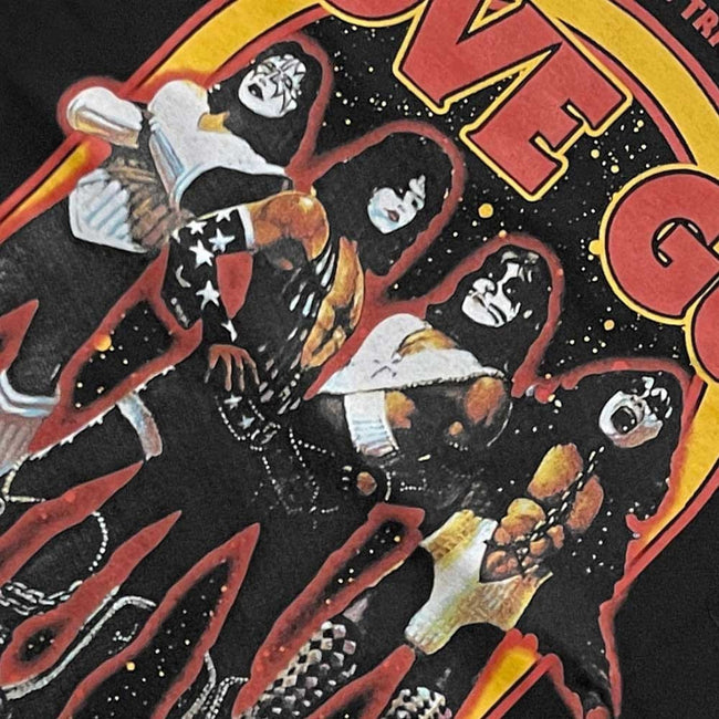 Black - Side - Kiss Unisex Adult Love Gun Stars T-Shirt